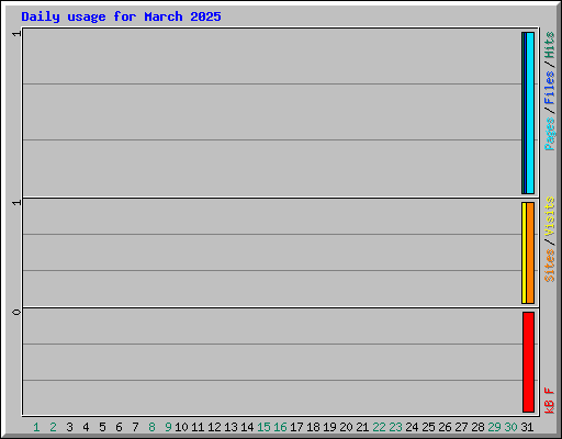 Daily usage for March 2025