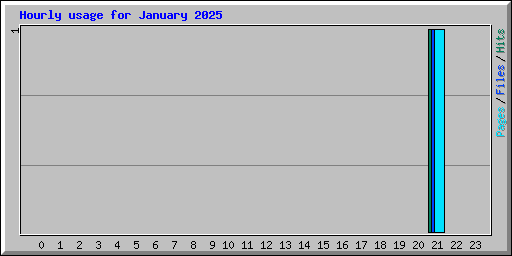 Hourly usage for January 2025